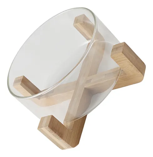 ENSALADERA MAXI BOWL VIDRIO CON BAMBOO